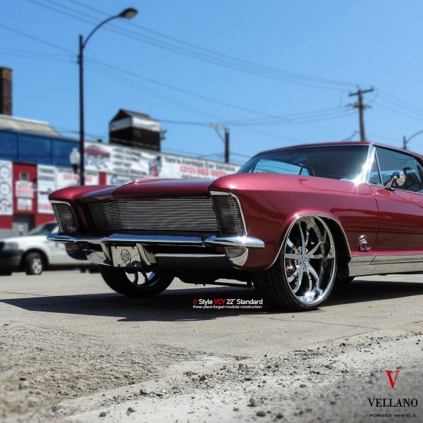 Red Buick Riviera with Chrome Billet Grille - Photo by Vellano