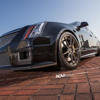 Black Cadillac CTS with Chrome Mesh Grille - Photo by ADV.1