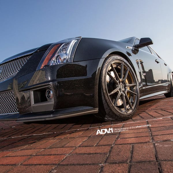 Black Cadillac CTS with Chrome Mesh Grille - Photo by ADV.1
