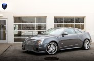 A Beautiful Mask: Gray Cadillac CTS Wearing a Chrome Mesh Grille