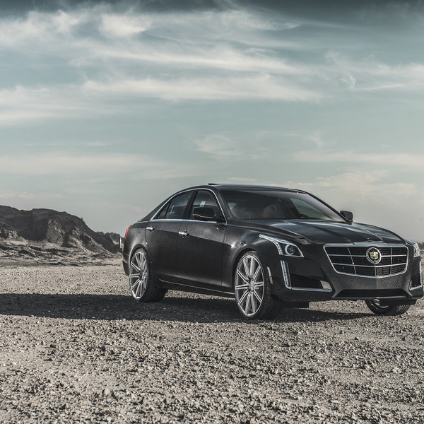 Black Cadillac CTS with Custom Hood - Photo by Vossen