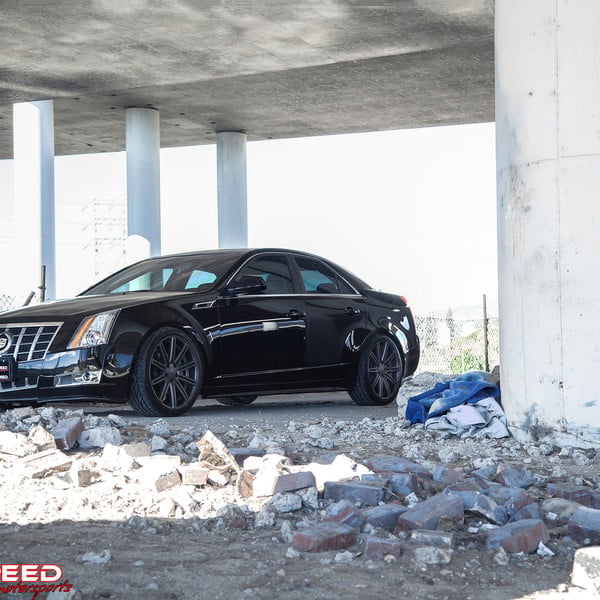 Black Cadillac CTS with Chrome Billet Grille - Photo by Vossen