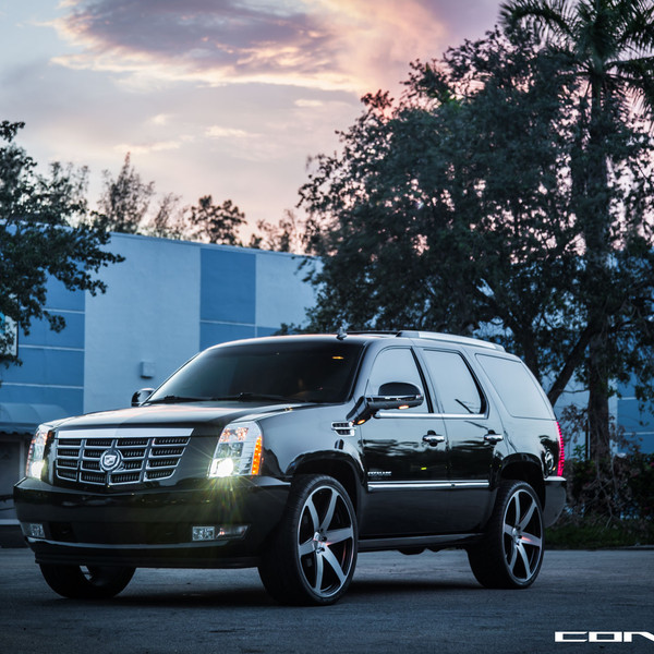 Clean Black Escalade Sitting on Flawless Concavo Custom Wheels - Photo by Concavo