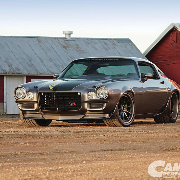 Custom Front Bumper on Gray Chevy Camaro - Photo by Forgeline Motorsports