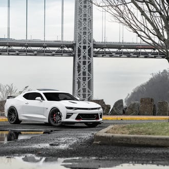 Custom White Chevy Camaro SS - Photo by Rohana Wheels