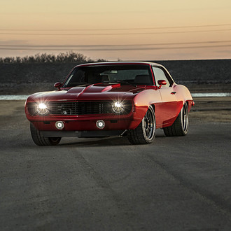 Crystal Clear Headlights on Red Chevy Camaro - Photo by Stephen Kim
