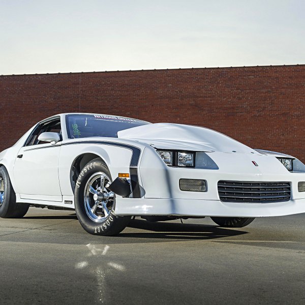 White Chevy Camaro with Custom Front Bumper - Photo by Grant Cox