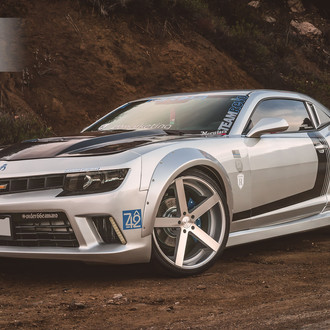 Flared Camaro On 22" Rohana Custom Wheels - Photo by Rohana Wheels