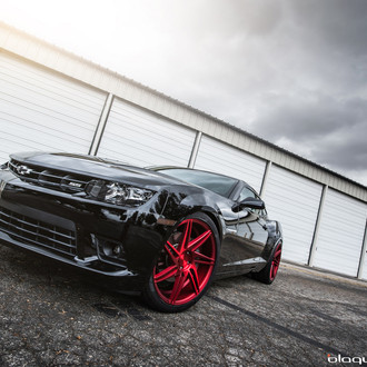 Custom Painted Blaque Diamond Wheels on Chevy Camaro SS - Photo by Blaque Diamond