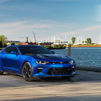 Electric Blue Chevy Camaro SS on Black Rohana RF3 Wheels - Photo by Rohana Wheels