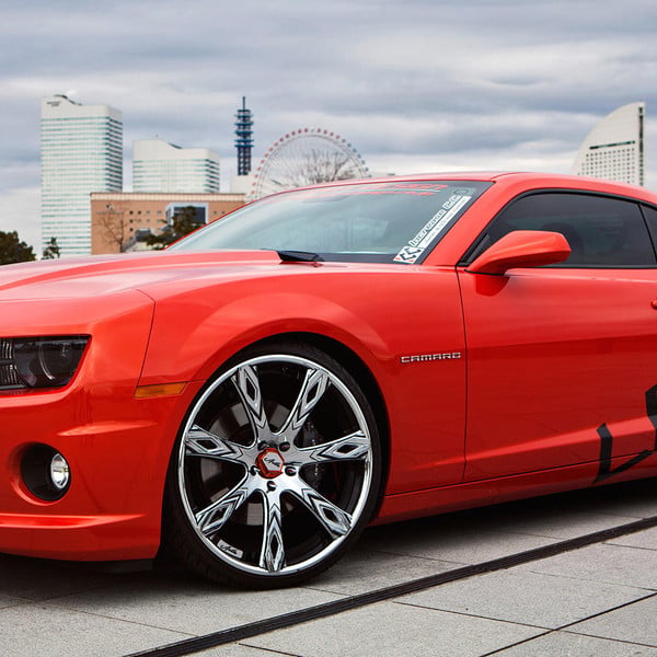 Red Chevy Camaro SS on Custom LZ-Deco Lexani Rims - Photo by Lexani