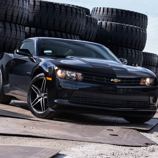 Black Chevy Camaro with Custom Grille - Photo by Foose