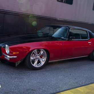 Nitrous Series Foose Design Wheels on Red Chevy Camaro - Photo by Foose