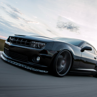 Hardcore Look of the Custom Black Camaro