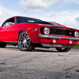 Custom Red Chevy Camaro Z28 - Photo by Vossen