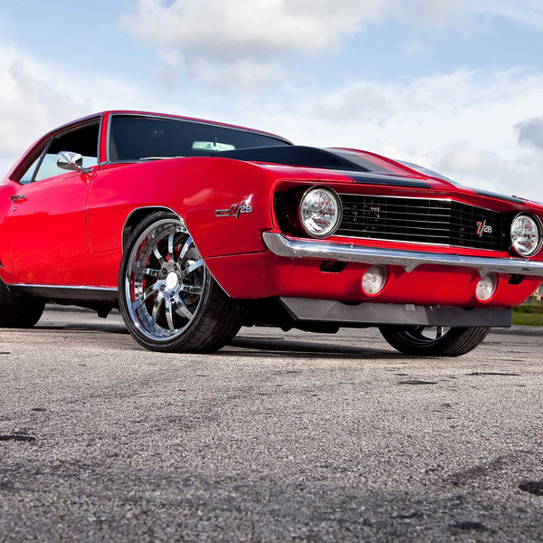 Custom Red Chevy Camaro Z28 - Photo by Vossen