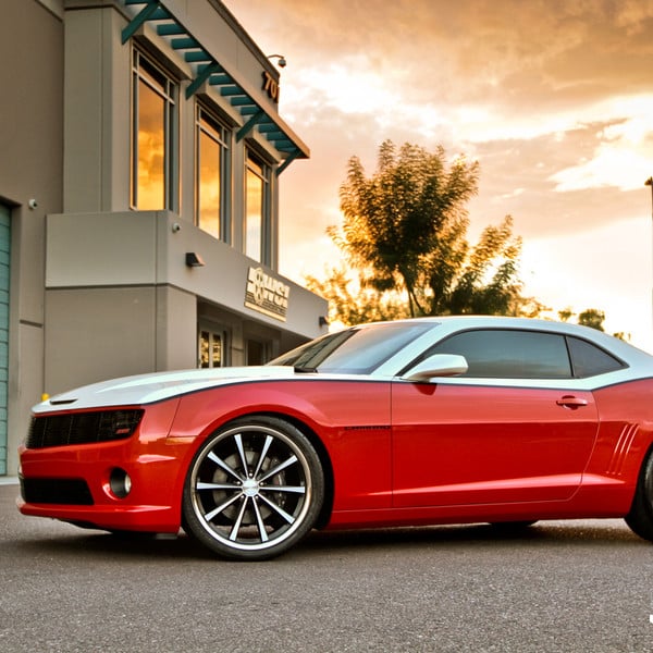 Custom Red and White Chevy Camaro - Photo by Vossen