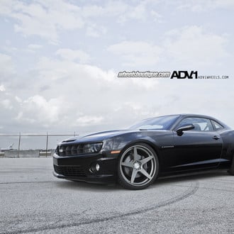 Black Chevy Camaro with Custom Hood - Photo by ADV.1