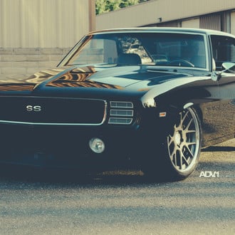 Aftermarket Hood on Black Chevy Camaro SS - Photo by ADV.1