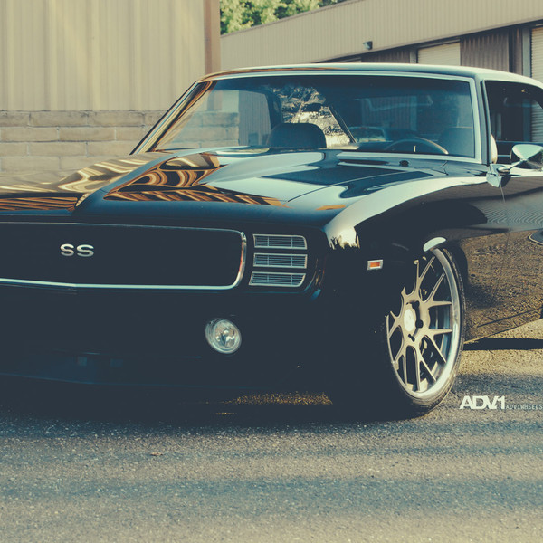 Aftermarket Hood on Black Chevy Camaro SS - Photo by ADV.1