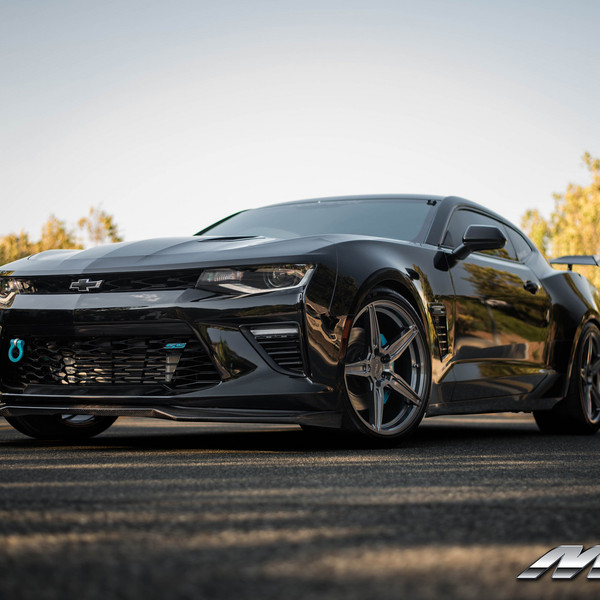 Front Bumper with Tow Hook on Black Chevy Camaro - Photo by MRR