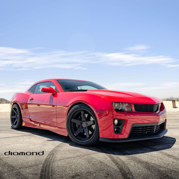 Red Chevy Camaro with Custom Body Kit - Photo by Blaque Diamond
