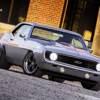 Gray Chevy Camaro with Custom Front Lip - Photo by Forgeline Motorsports