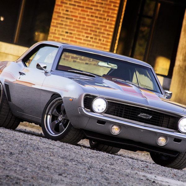Gray Chevy Camaro with Custom Front Lip - Photo by Forgeline Motorsports