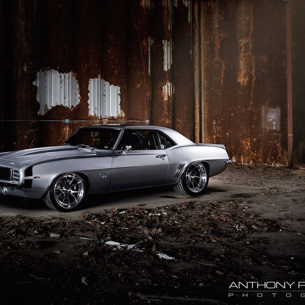Gray Chevy Camaro SS with Custom Front Bumper - Photo by Forgeline Motorsports