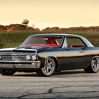 Chrome Billet Grille on Black Chevy Chevelle - Photo by Forgeline Motorsports
