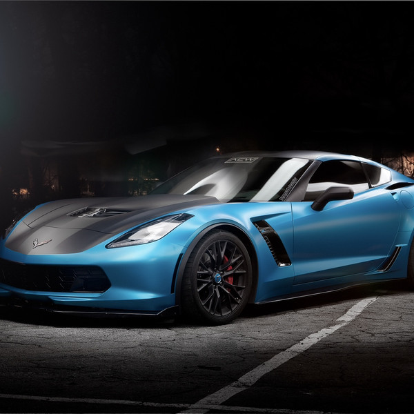 Blue Chrome metallic Vinyl Wrap on Chevy Corvette - Photo by D.FelixPhoto