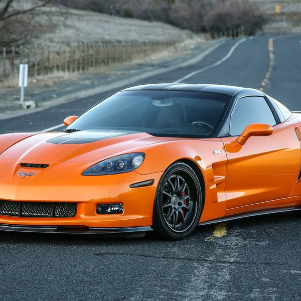 Orange Chevy Corvette with Custom Body Kit - Photo by Forgeline Motorsports