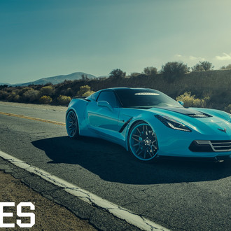Forgiato Widebody Corvette C7 in Sky Blue
