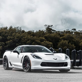 Velgen Wheels Add a More Sporty Look to Custom White Chevy Corvette