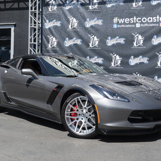 Gray Chevy Corvette Rocks Blacked Out Body Elements for Aggressive Look