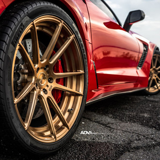 Red Z06 Corvette on Bronze ADV.1 Custom Rims - Photo by ADV.1