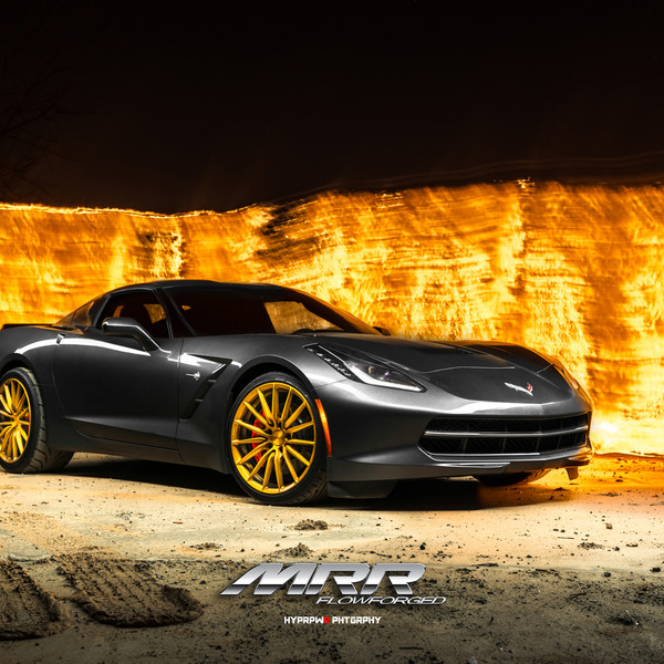MRR FS2 Custom Wheels on a Graphite Chevy Camaro - Photo by MRR