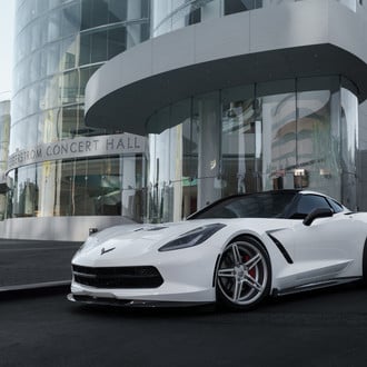 Beautiful White Corvette C7 Stingray by MagnaFlow