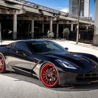 Red Z06 Corvette on Bronze ADV.1 Custom Rims — CARiD.com Gallery