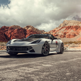 Chevy Corvette C7 With a Wide Body Kit by Rohana Wheels