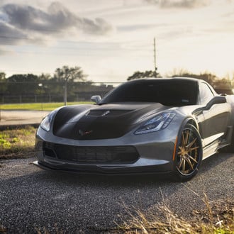 Corvette Z06 Rocking Gold Custom Painted Sport Wheels - Photo by Niche