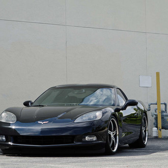 Custom Front Bumper on Chevy Corvette - Photo by Vossen