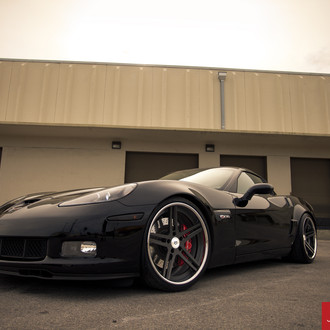 Custom Blacked Out Chevy Corvette Z06 - Photo by Vossen