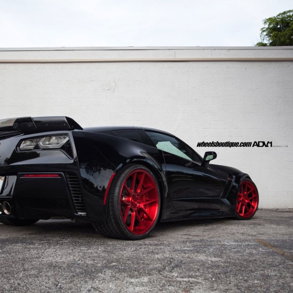 Custom Black Chevy Corvette with Red Accents - Photo by ADV.1