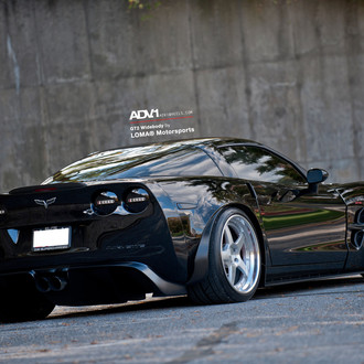 Aftermarket Dark Smoke Taillights on Black Chevy Corvette - Photo by ADV.1