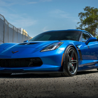 Electric Blue Chevy Corvette Looks Stylish on Ace Alloy Flowform Wheels