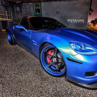 Carbon Fiber Front Lip Spoiler Reveals the Sporty Nature of Blue Corvette