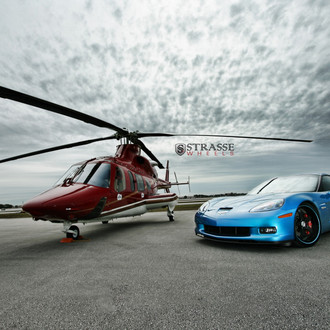 Magnetic Blue Exterior Color on Customized Corvette