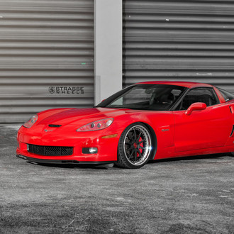 Strasse Wheels Add a Touch of Style to Candy Red Chevy Corvette