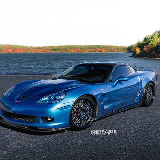 Your Favorite Track Toy Blue Chevy Corvette ZR1 with Custom Parts